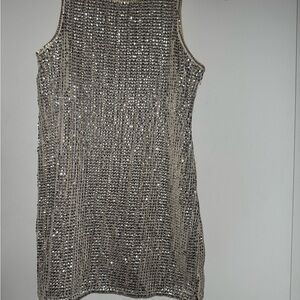 Forever 21 Silver Sequin Mini Dress